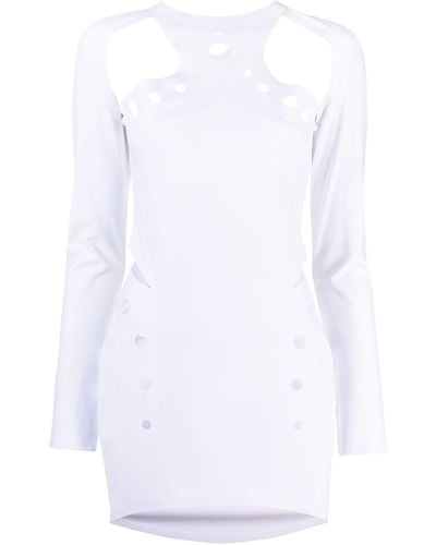 Jean Paul Gaultier White Perforated Dress