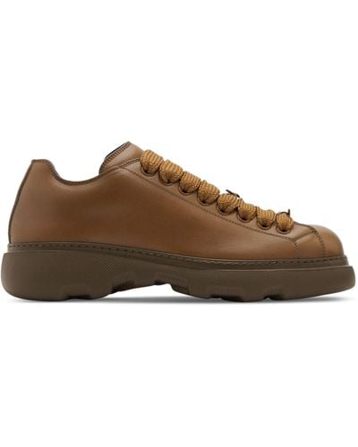 Burberry Leather Ranger Trainers - Brown
