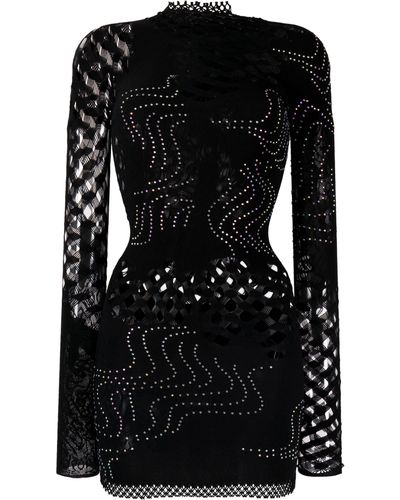 Poster Girl Raquel Net Lace Mini Dress - Black