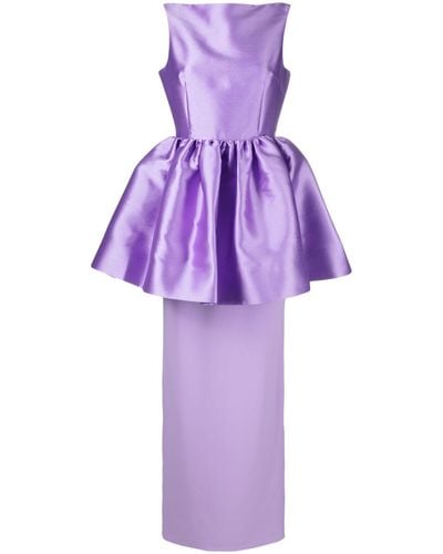 Solace London Alda Peplum Maxi Dress - Women's - Polyester/elastane - Purple