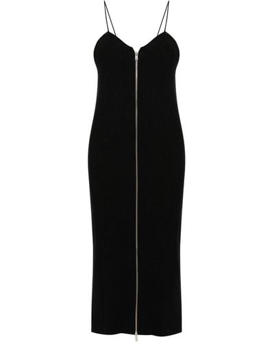 Jil Sander Ribbed-knit Cotton Dress - Women's - Cotton - Black