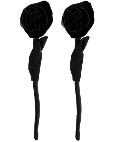 Simone Rocha Rose Earring Accessories - Black