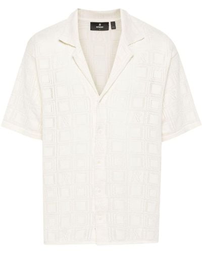 Represent White Pointelle Knit Cotton Shirt - Men's - Cotton