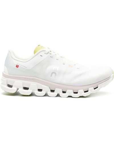 On Shoes Cloudflow 4 Trainers - Men's - Fabric/rubber - White