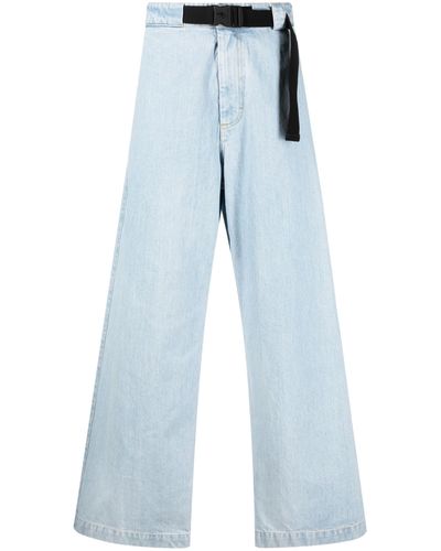 Moncler Genius 1 Moncler Jw Anderson Belted Wide-leg Jeans - Blue