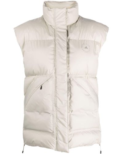 adidas By Stella McCartney Logo-patch Padded Gilet - Natural