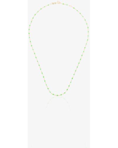 Gigi Clozeau 18k Yellow Gold And Green Beaded Necklace - White