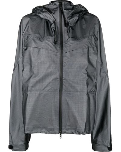 Y-3 Logo-print Hooded Jacket - Grey
