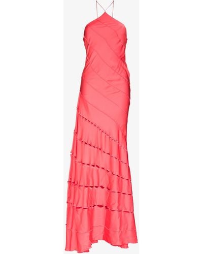 16Arlington Santana Halterneck Gown - Women's - Polyester - Red