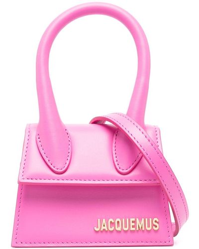 Jacquemus Le Chiquito Brand-plaque Leather Top-handle Bag - Pink