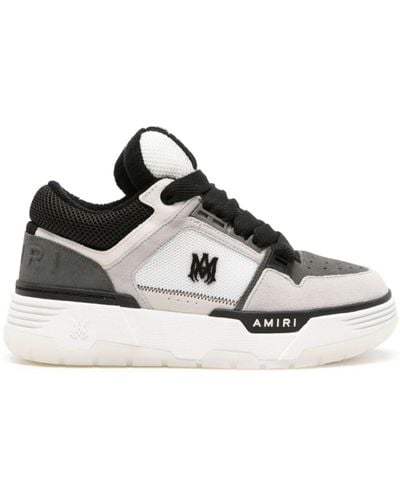 Amiri Ma-1 Paneled Leather Sneakers - Men's - Fabric/calf Suede/rubber - Black
