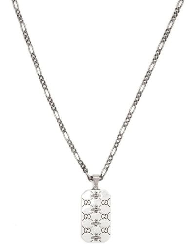 Gucci GG-logo Sterling Silver Necklace - Metallic