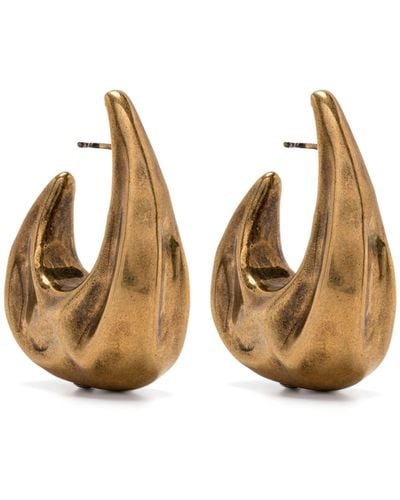 Khaite -plated The Olivia Hoop Earrings - Natural