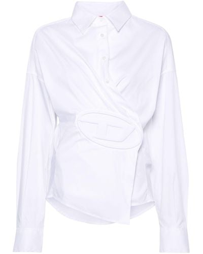 DIESEL C-siz-n1 Draped Shirt - White