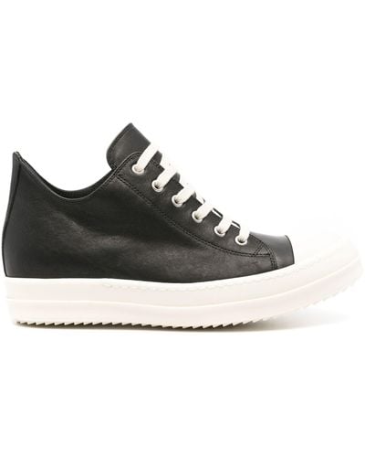 Rick Owens Leather Lace-up Trainers - Women's - Calf Leather/rubber - Black