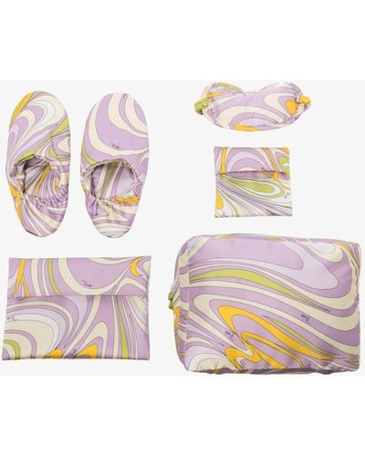 Emilio Pucci Onde-print Sleep Set - Unisex - Leather/polyester - White