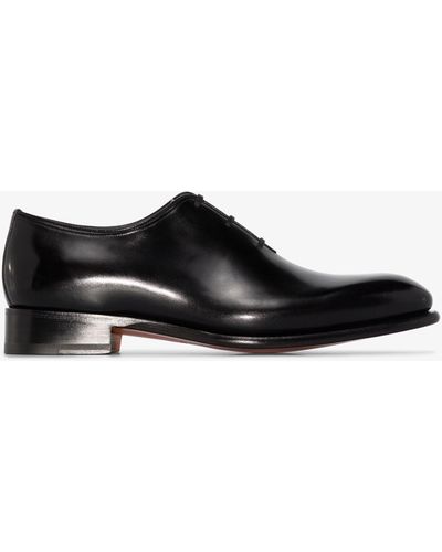 Santoni Leather Oxford Shoes - Men's - Leather - Black