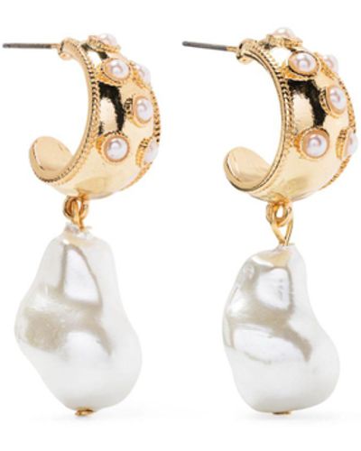 Kenneth Jay Lane Gold-tone Pearl Drop Earrings - Metallic