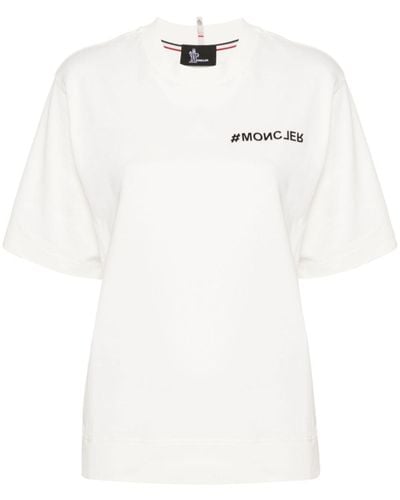 3 MONCLER GRENOBLE Daynamic Logo-print Cotton T-shirt - Women's - Cotton - White