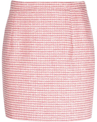 Alessandra Rich Checked Tweed Miniskirt - Pink