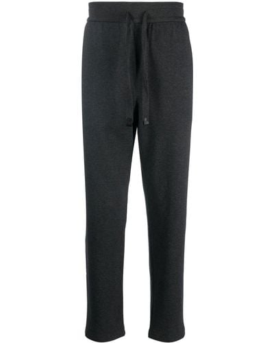 Brioni Gray Cotton-blend Track Pants - Black