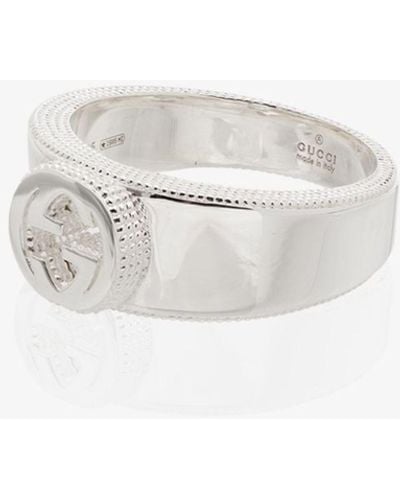 Gucci Interlocking G Ring In - White