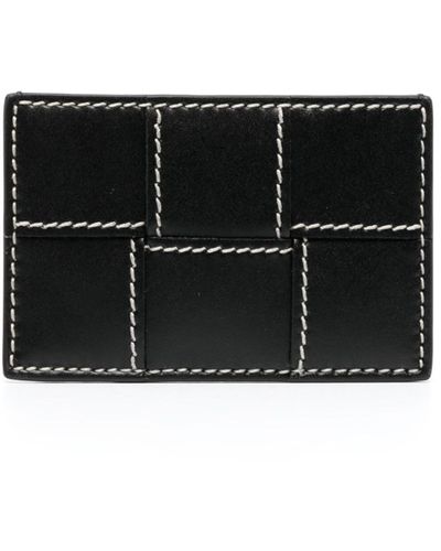 Bottega Veneta Cassette Intrecciato-leather Cardholder - Black