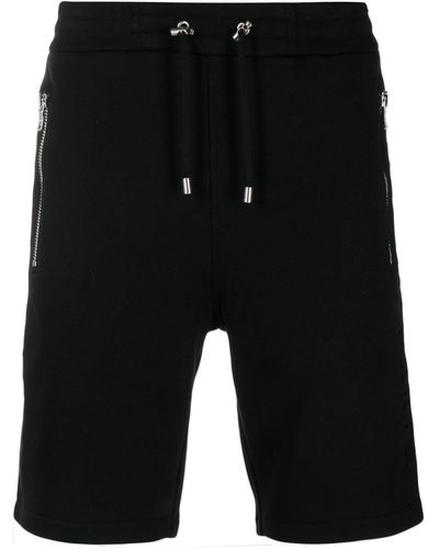 Balmain Embossed-logo Bermuda Shorts - Black