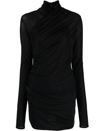 GAUGE81 Ruched Mini Dress - Black