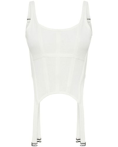Dion Lee Ribbed Combat Corset - White