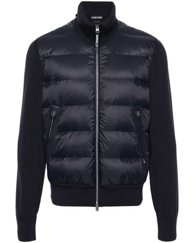 Tom Ford Padded Knitted Jacket - Blue