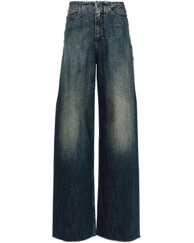 MM6 by Maison Martin Margiela Wide-leg Denim Jeans - Blue