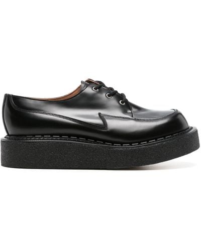 Comme des Garçons Leather Platform Derby Shoes - Men's - Rubber/calf Leather/fabric - Black