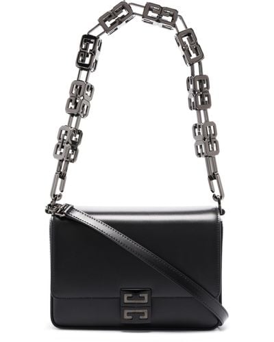 Givenchy Medium 4g Cube Chain Leather Cross Body Bag - Black