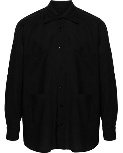 MM6 by Maison Martin Margiela Single-stitch Wool Shirt - Black