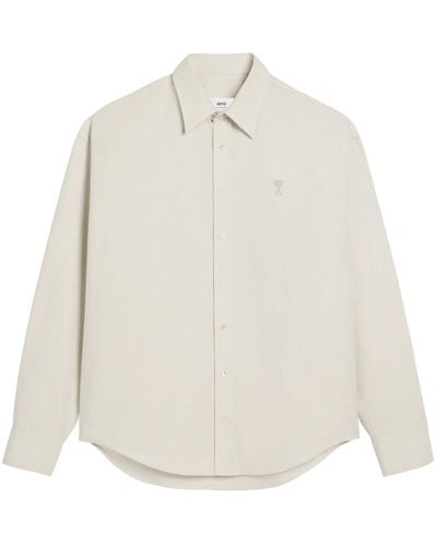 Ami Paris Neutral Ami De Coeur Shirt - Unisex - Cotton - White