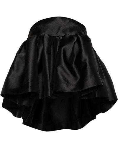 Marques'Almeida Strapless Peplum Blouse - Women's - Recycled Polyester - Black