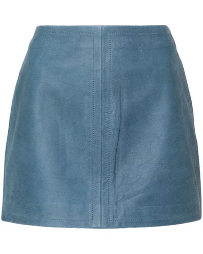Stand Studio Perla Leather Mini Skirt - Blue