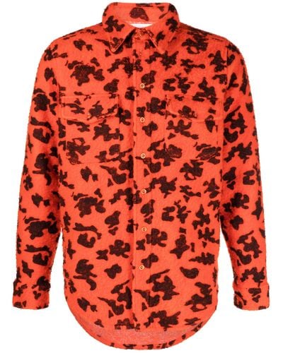 ERL Graphic-print Long-sleeve Shirt - Red