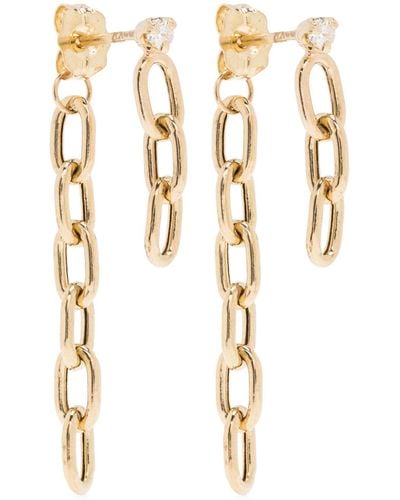 Zoe Chicco 14k Yellow Chain Diamond Drop Earrings - Black