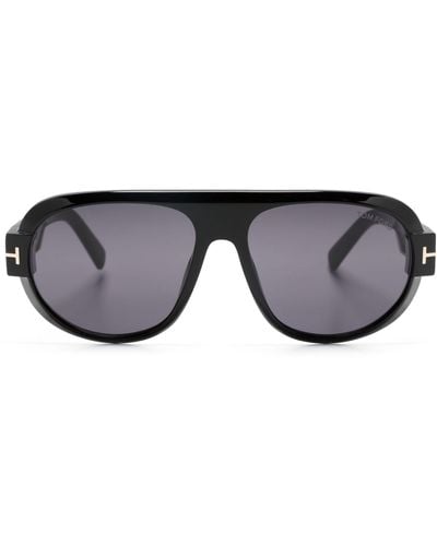 Tom Ford Blake Pilot-frame Sunglasses - Black