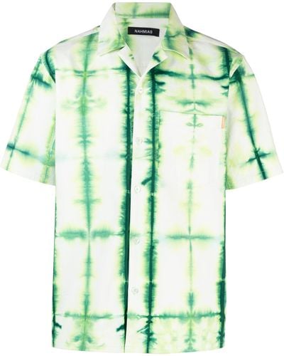 NAHMIAS Tie-dye Short-sleeve Shirt - Green