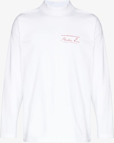 MARTINE ROSE: cotton t-shirt with logo - White  Martine Rose t-shirt  CMR603JC online at