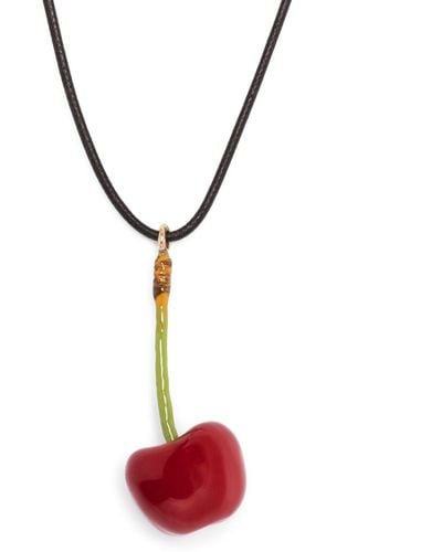 Jacquemus La Sautoir Cerise Cherry Necklace - Red