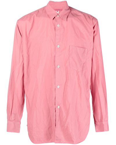 Comme des Garçons Pointed-collar Long-sleeve Shirt - Pink