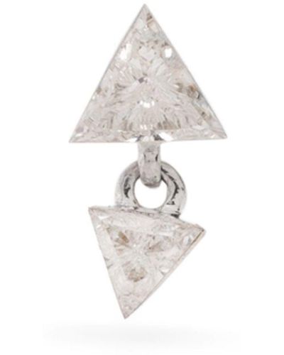 Maria Tash 18k White Gold Triangle Diamond Stud Earring - Women's - Crystal/18kt White Gold