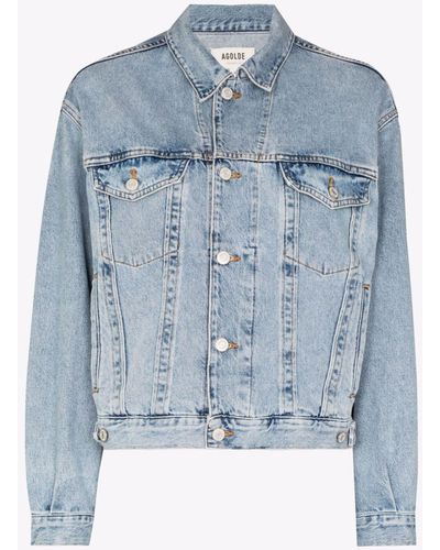 Agolde Charli Oversized Denim Jacket - Women's - Organic Cotton/recycled Cotton - Blue