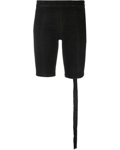Rick Owens High-waisted Denim Shorts - Black