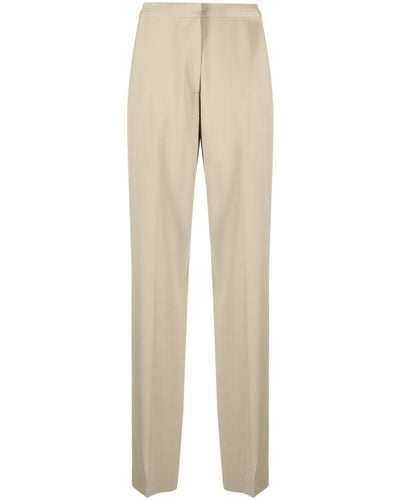 TOVE Neutral Fi Straight Tailored Trousers - Natural
