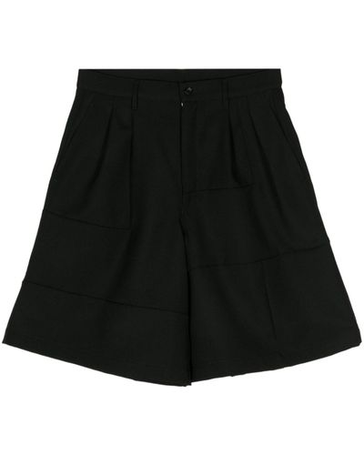 Comme des Garçons Pleated Wool Tailored Shorts - Men's - Wool - Black